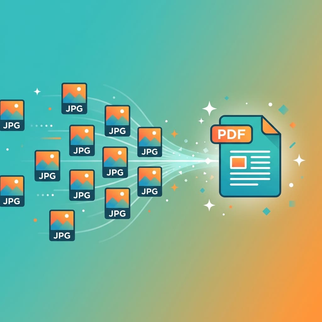 Converting JPG images to PDF document
