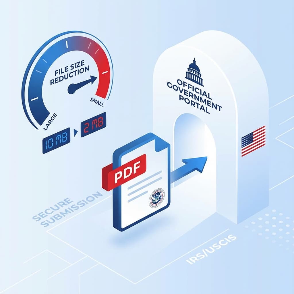 Submitting compressed PDF to government portal